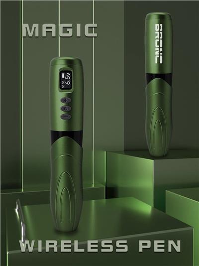 Bronc Magic Kablosuz Pen Dövme Makinesi & PMU - Army Green