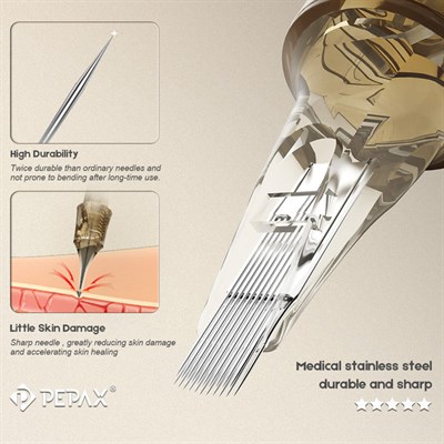 Pepax Lance 1005MGL 5 MGL 0.30mm Magnum Long Taper Kartuş Dövme İğnesi 20 Adet
