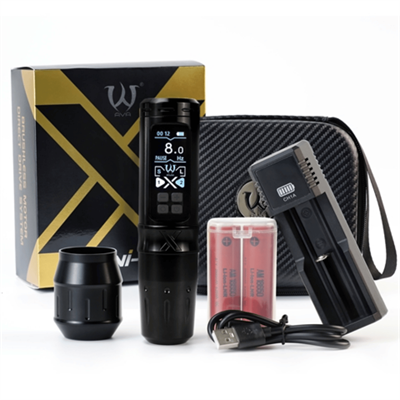 Ava UNI-X Wireless Pen 4.5mm Stroke Black Kablosuz Dövme Makinesi