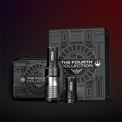 FK Irons Flux Max The Fourth Collection Light Edition 4.0mm Çift Bataryalı Kablosuz Dövme Makinesi - Gümüş-Siyah