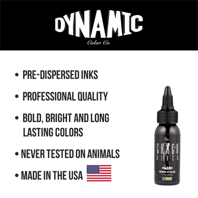 Dynamic Ganga Black Siyah Dövme Boyası 1oz - 30ml