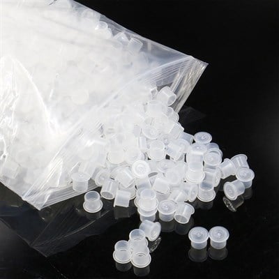 Dövme Ayaklı Boya Potası Orta Boy 14 mm 125 Adet