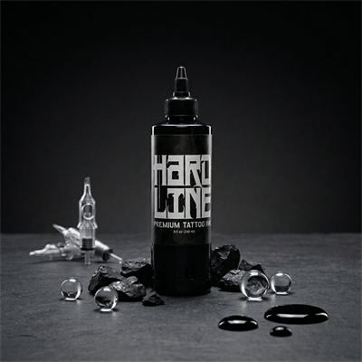 Dynamic Color Black HardLine Siyah Dövme Boyası 8oz - 240ml