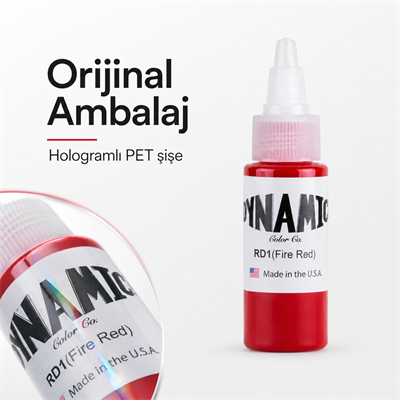 Dynamic Fire Red Kırmızı Dövme Boyası 1oz - 30ml