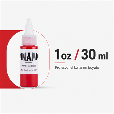 Dynamic Fire Red Kırmızı Dövme Boyası 1oz - 30ml