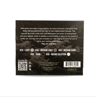 Dynamic Greywash Set 4x4oz (120 ml) + 4oz Mixing Solution | Gölge Seti