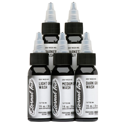 Eternal Ink Gray Wash Dövme Boyası Seti 5 x 1 oz - 30 ml