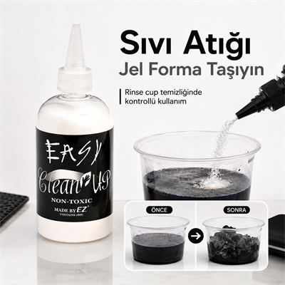 EZ Easy Clean Up White 180g Dövme Mürekkep Katılaştırıcı