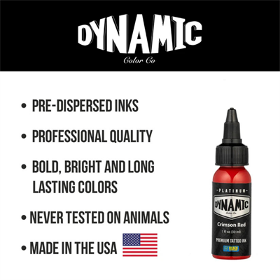 Dynamic Platinum Tattoo Ink Crimson Red