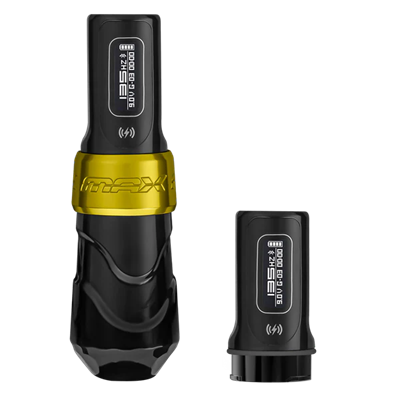 FK Irons Flux Max | 3.2 mm Stroke | Gold Stealth Renk | Çift Bataryalı - Kablosuz Dövme Makinesi