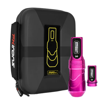 FK Irons Flux Max Bubblegum 4.0mm Stroke Çift Bataryalı Kablosuz Dövme Makinesi