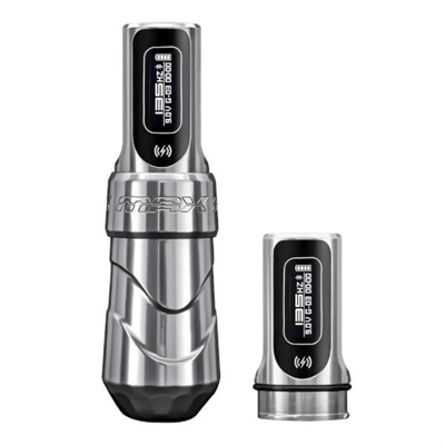 FK Irons Flux Max Blade 4.0mm Stroke Çift Bataryalı Kablosuz Dövme Makinesi - Gri
