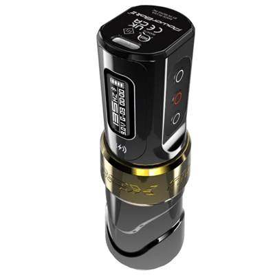 FK Irons Flux Max Gold Stealth 3.2mm Stroke Tek Bataryalı Kablosuz Dövme Makinesi - Gold
