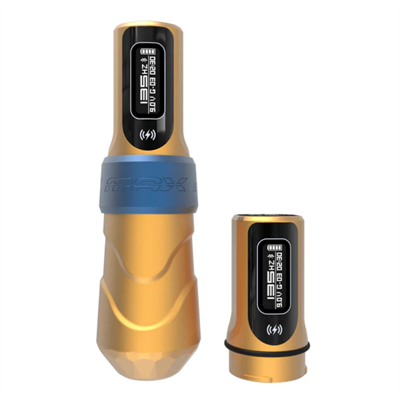 FK Irons Flux Max Logan 4.0mm Stroke Çift Bataryalı Kablosuz Dövme Makinesi - Sarı