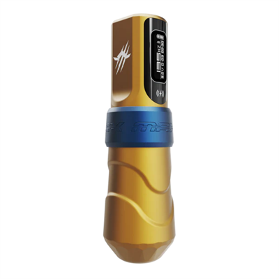 FK Irons Flux Max Logan 4.0mm Stroke Çift Bataryalı Kablosuz Dövme Makinesi - Sarı