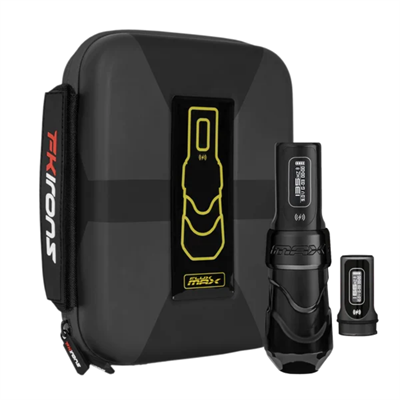 FK Irons Flux Max Stealth 4.0mm Stroke Tek Bataryalı Kablosuz Dövme Makinesi - Siyah