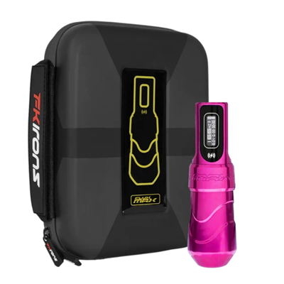 FK Irons Flux Max Bubblegum Çift Bataryalı Kablosuz Dövme Makinesi 3.2mm Stroke