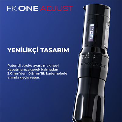 FK Irons ONE Adjust Kablosuz Ayarlanabilir Stroke Dövme Makinesi 2.0-5.0 mm