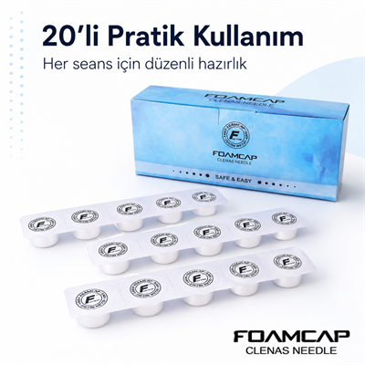 Foam Cup Cleans Needle - İğne Temizleme Köpüğü 20 Adet