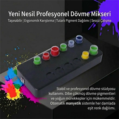 Tattoo Ink Mixer Makinesi - Boya Karıştırıcı Makine 205*92*30mm