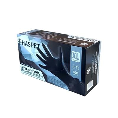 Haspet Siyah Nitril X-Large Dövme Eldiveni - KUTU