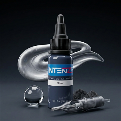 Intenze Silver Gümüş Gri Dövme Boyası 1oz - 30ml