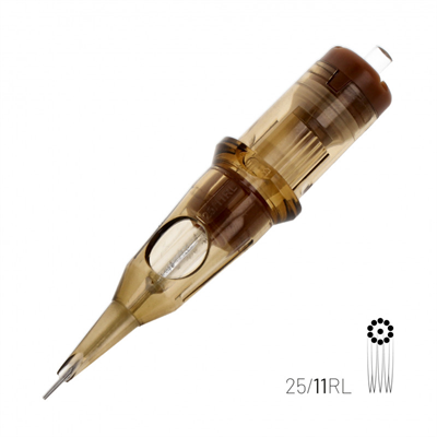 Kwadron 0811 RLLT 11 RL 0.25 mm Round Liner Long Taper Kartuş Dövme İğnesi 20 Adet