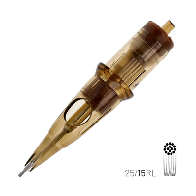 Kwadron 0815 RLLT 1 5 RL 0.25 mm Round Liner Long Taper Kartuş Dövme İğnesi 20 Adet