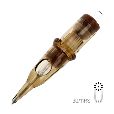 Kwadron 1011 RSLT 11 RS 0.30 mm Round Shader Long Taper Kartuş Dövme İğnesi 20 Adet