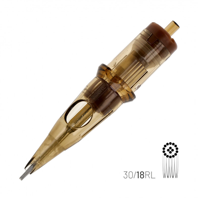 Kwadron 1018 RLLT 18 RL 0.30 mm Round Liner Long Taper Kartuş Dövme İğnesi 20 Adet