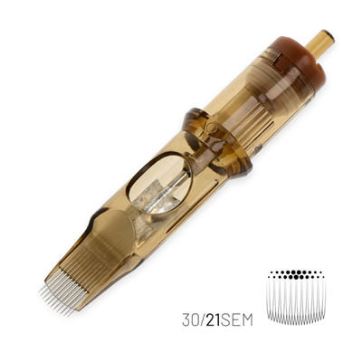 Kwadron 1021 SEMLT 21 SEMLT 0.30 mm Soft Edge Magnum Long Taper Kartuş Dövme İğnesi 20 Adet