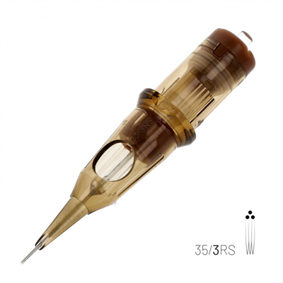 Kwadron 1203 RSLT 3 RS 0.35 mm Round Shader Long Taper Kartuş Dövme İğnesi 20 Adet