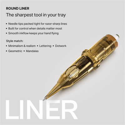 Kwadron 1211 RLLT 11 RL 0.35 mm Round Liner Long Taper Kartuş Dövme İğnesi 20 Adet