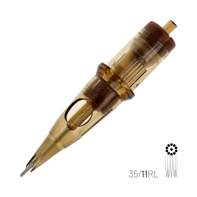 Kwadron 1211 RLLT 11 RL 0.35 mm Round Liner Long Taper Kartuş Dövme İğnesi 20 Adet