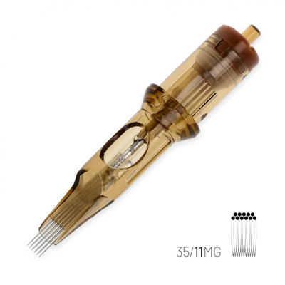 Kwadron 1211 MGLT 11 MGLT 0.35 mm Magnum Long Taper Kartuş Dövme İğnesi 20 Adet