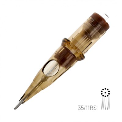 Kwadron 1211 RSLT 11 RS 0.35 mm Round Shader Long Taper Kartuş Dövme İğnesi 20 Adet