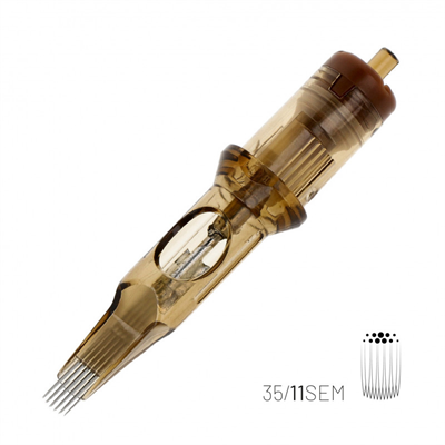 Kwadron 1211 SEMMT 11 SEMMT 0.35 mm Soft Edge Magnum Medium Taper Kartuş Dövme İğnesi 20 Adet