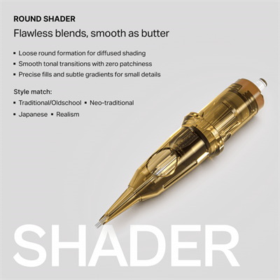 Kwadron 1213 RSLT 13 RS 0.30 mm Round Shader Long Taper Kartuş Dövme İğnesi 20 Adet