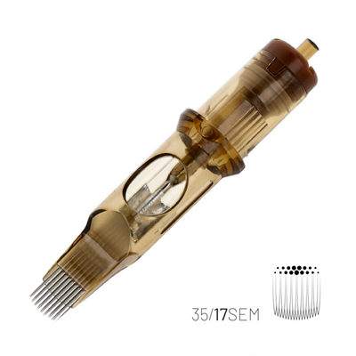 Kwadron 1217 SEMMT 17 SEMMT 0.35 mm Soft Edge Magnum Medium Taper Kartuş Dövme İğnesi 20 Adet
