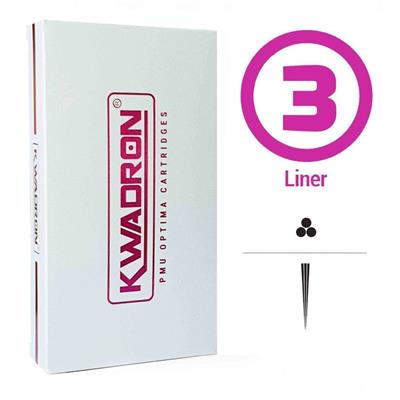 Kwadron PMU Optima 30/3 RLLT Round Liner Long Taper - Kartuş PMU İğnesi