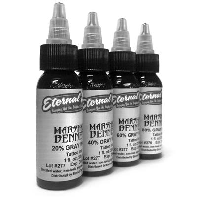 Marshall Bennett Gray Wash 4lü Set - Eternal Ink - 1oz/30ml