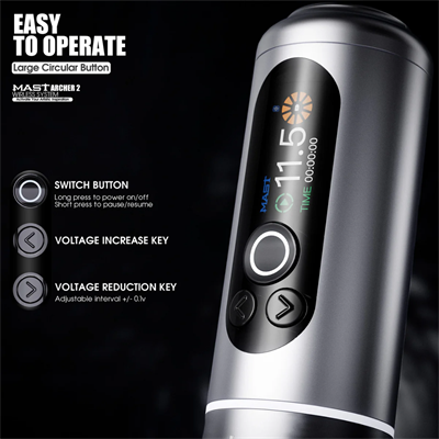 Mast Archer 2 Black Kablosuz Dövme Makinesi | 2000mAh | MCore Fırçasız Motor