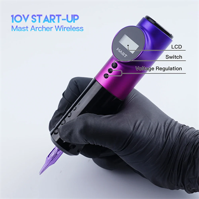 Mast Archer Kablosuz Dövme Makinesi | 3.5mm | Blue Gradient