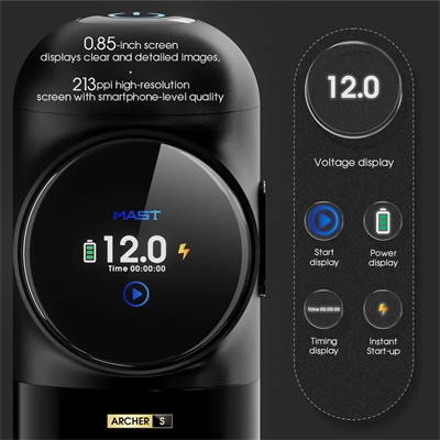 Mast Archer S Green & Black Kablosuz Dövme Makinesi 4.2 mm Stroke