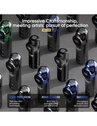 Mast Archer S Kablosuz Dövme Makinesi (Green & Black) | 4.2 mm