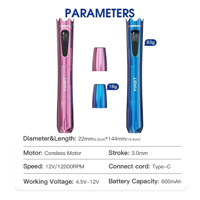 Mast Crown Blue Kablosuz PMU Makinesi 3.0 mm Stroke