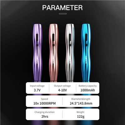 Mast P20 PMU Kablosuz Kalıcı Makyaj Makinesi | 2.5mm | Mor