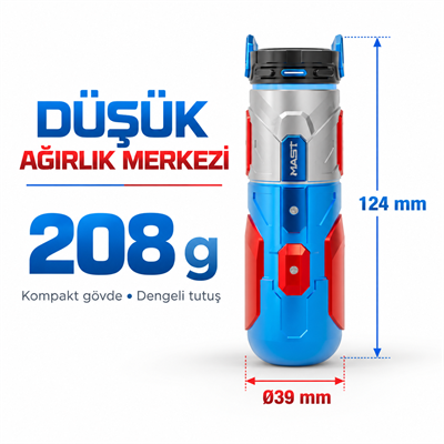 Mast Racer Pro Armor Edition Blue & Red 4.2mm Stroke Kablosuz Dövme Makinesi - Mavi & Kırmızı