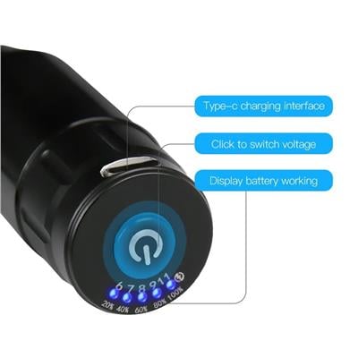 Mast Tour Black 3.5 mm Stroke 1200 mAh Bataryalı Rotary Pen Dövme Makinesi (P112)