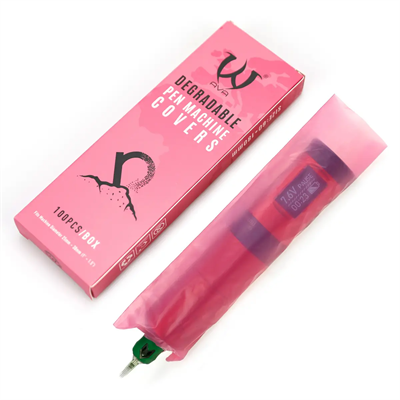 Dövme Makinesi Koruyucu Poşeti - 60*180mm (100 Adet) Pembe